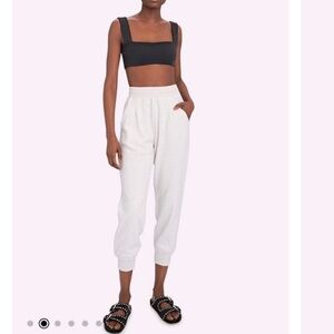 Ribbed Knit Joggers Varley M 120$ comfy winter white nwot casual comfy spring